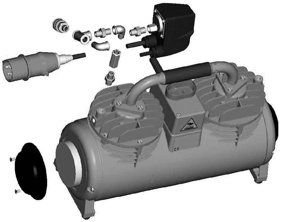 Воздушная арматура и воздушный компрессор PFT G4