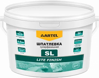 Шпатлевка суперфинишная SL Lite Finish Артель, 18 кг